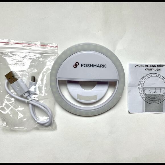 Poshmark Swag Online Meeting Adjustable Vanity Light w/Clip Micro USB Charger - Picture 8 of 14